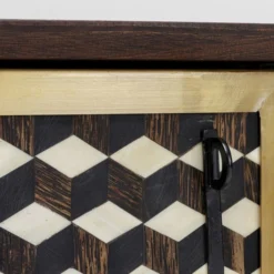 Design Dressoir Messing En Hout -BEPUREHOME Winkel kare design afra dressoir mangohout en messing 13