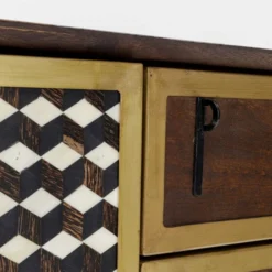 Design Dressoir Messing En Hout -BEPUREHOME Winkel kare design afra dressoir mangohout en messing 14