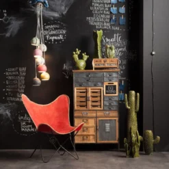 Ladekast Industrieel -BEPUREHOME Winkel kare design art factory industriele wandkast met metaal 05