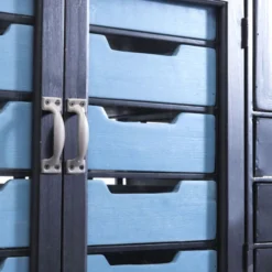 Stalen Ladekast Industrieel -BEPUREHOME Winkel kare design art factory industriele zwarte kast 07