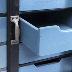 Stalen Ladekast Industrieel -BEPUREHOME Winkel kare design art factory industriele zwarte kast 09