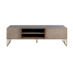 Tv-meubel Marmer, Hout En Koper -BEPUREHOME Winkel kare design cesaro tv meubel marmer hout en koper 01