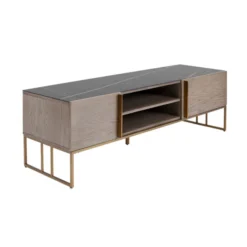 Tv-meubel Marmer, Hout En Koper -BEPUREHOME Winkel kare design cesaro tv meubel marmer hout en koper 02