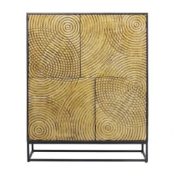 Gouden Wandkast Snijwerk -BEPUREHOME Winkel kare design circulo gouden wandkast snijwerk 83835 001