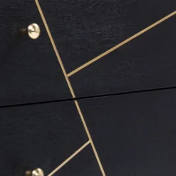 Zwart Ladendressoir -BEPUREHOME Winkel kare design gold vein zwart ladendressoir 04