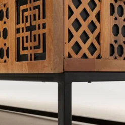 Dressoir Mangohout -BEPUREHOME Winkel kare design jaden dressoir mangohout 04