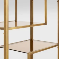 Smal Hoog Wandrek Staal Met Glas -BEPUREHOME Winkel kare design loft smal hoog wandrek staal met glas 09