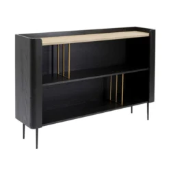 Zwart Design Dressoir Open Vakken -BEPUREHOME Winkel kare design milano zwart design dressoir open vakken 02