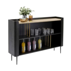 Zwart Design Dressoir Open Vakken -BEPUREHOME Winkel kare design milano zwart design dressoir open vakken 04