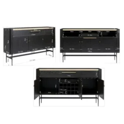 Zwarte Design Wijnkast Dressoir -BEPUREHOME Winkel kare design milano zwart design tv meubel 02 2