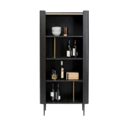 Zwarte Design Vakkenkast