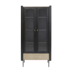 Zwarte Design Vitrinekast