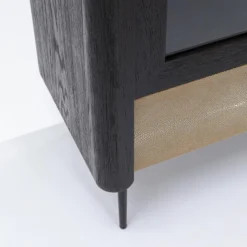 Zwarte Design Vitrinekast -BEPUREHOME Winkel kare design milano zwarte design vitrinekast 10