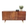 Retro Dressoir Mangohout Goud -BEPUREHOME Winkel kare design muskat mangohouten retrodressoir 01