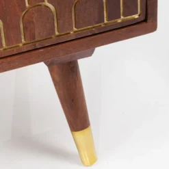 Retro Kastje Mangohout Goud -BEPUREHOME Winkel kare design muskat mangohouten retrowandkast 03