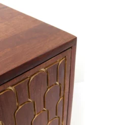 Mangohouten Tv-meubel Goud -BEPUREHOME Winkel kare design muskat mangohouten tv meubel 06