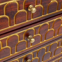 Mangohouten Wandkast Met Goud -BEPUREHOME Winkel kare design muskat mangohouten wandkast met goud 08