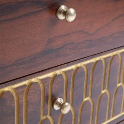 Retro Nachtkastje Met Goud -BEPUREHOME Winkel kare design muskat retro nachtkastje met goud 06