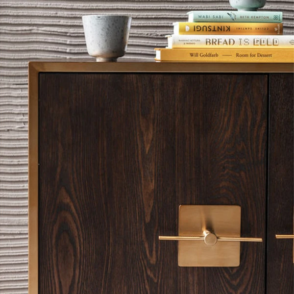 Dressoir Messing En Donker Hout 8 Dressoir Messing En Donker Hout - Afbeelding 6