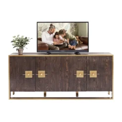 Dressoir Messing En Donker Hout 19 Dressoir Messing En Donker Hout -BEPUREHOME Winkel kare design osaka houten dressoir met messing 83874 007