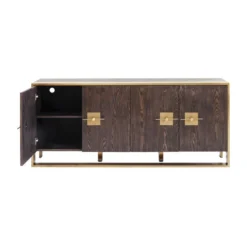 Dressoir Messing En Donker Hout 20 Dressoir Messing En Donker Hout -BEPUREHOME Winkel kare design osaka houten dressoir met messing 83874 008