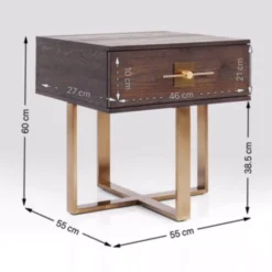 Nachtkastje Hout Met Messing 12 Nachtkastje Hout Met Messing -BEPUREHOME Winkel kare design osaka nachtkastje hout met messing 83875 006 2