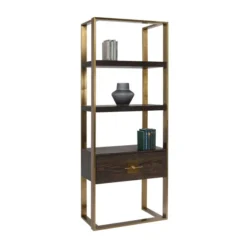 Open Wandkast Messing Met Hout 16 Open Wandkast Messing Met Hout -BEPUREHOME Winkel kare design osaka open wandkast messing met hout 83877 004