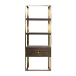 Open Wandkast Messing Met Hout 22 Open Wandkast Messing Met Hout -BEPUREHOME Winkel kare design osaka open wandkast messing met hout 83877 005