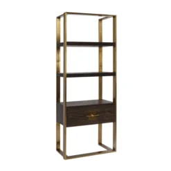 Open Wandkast Messing Met Hout 17 Open Wandkast Messing Met Hout -BEPUREHOME Winkel kare design osaka open wandkast messing met hout 83877 007