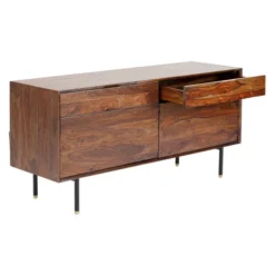 Sheesham Hout Dressoir 140 Cm -BEPUREHOME Winkel kare design ravello dressoir van sheeshamhout 140 cm 08