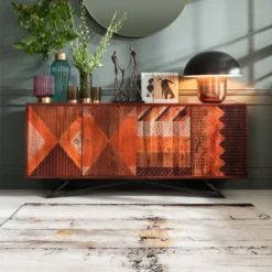 Houten Dressoir Indianen 14 Houten Dressoir Indianen -BEPUREHOME Winkel kare design tomahawk houten dressoir indianen 01