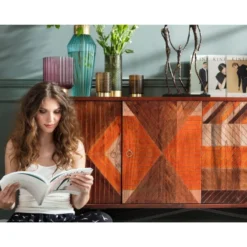 Houten Dressoir Indianen 15 Houten Dressoir Indianen -BEPUREHOME Winkel kare design tomahawk houten dressoir indianen 02