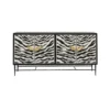 Design Dressoir Zwart Wit Zebra -BEPUREHOME Winkel kare design zebra zwart design dressoir zebra 01