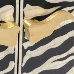 Design Dressoir Zwart Wit Zebra -BEPUREHOME Winkel kare design zebra zwart design dressoir zebra 07