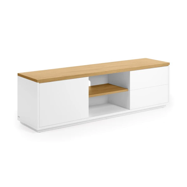 Tv-meubel Wit Eiken 150 Cm 3 Tv-meubel Wit Eiken 150 Cm