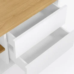 Tv-meubel Wit Eiken 200 Cm -BEPUREHOME Winkel kave home abilen wit tv meubel met eiken 200 cm 05