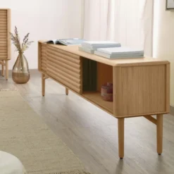 Retro Tv-meubel Eiken -BEPUREHOME Winkel kave home lenon retro tv meubel eiken 07