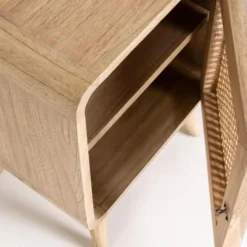 Houten Nachtkastje Met Webbing -BEPUREHOME Winkel kave home nalu houten nachtkastje met webbing 05