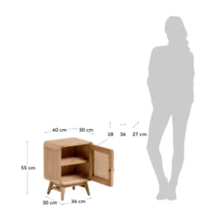 Houten Nachtkastje Met Webbing -BEPUREHOME Winkel kave home nalu houten nachtkastje met webbing 13