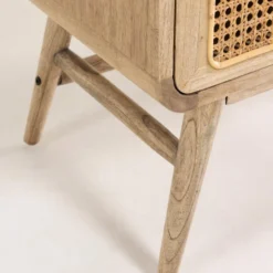 Webbing Kast Naturel Rotan -BEPUREHOME Winkel kave home nalu houten wandkast met webbing 07