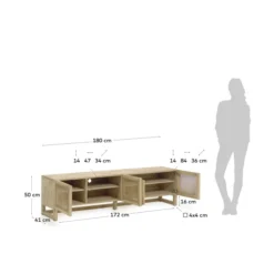 Tv-meubel Rotan Webbing -BEPUREHOME Winkel kave home rexit rotan webbing tv meubel 13