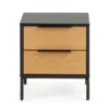Nachtkastje Zwart Met Eiken -BEPUREHOME Winkel kave home savoi nachtkastje zwart met eiken 02