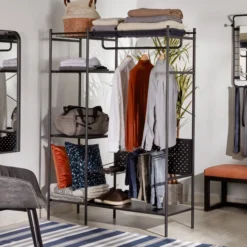 Open Stalen Kledingkast -BEPUREHOME Winkel kave home storn diana open stalen kledingkast 02 1