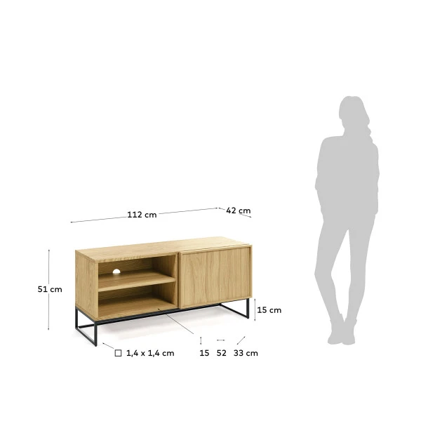 Tv-meubel Eiken 4 Tv-meubel Eiken - Afbeelding 2