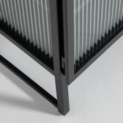 Zwart Tv-meubel Met Ribbelglas -BEPUREHOME Winkel kave home trixie zwart tv meubel met ribbelglas 09 1