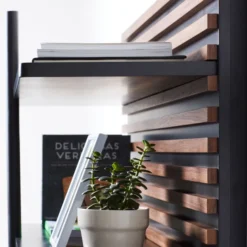 Open Wandrek Mat Grijs 12 Open Wandrek Mat Grijs -BEPUREHOME Winkel laforma kesia open metalen boekenkast 02