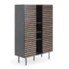 Mat Grijze Kast Met Hout -BEPUREHOME Winkel laforma mahon metalen kast met hout 01