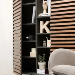 Mat Grijze Kast Met Hout -BEPUREHOME Winkel laforma mahon metalen kast met hout 05