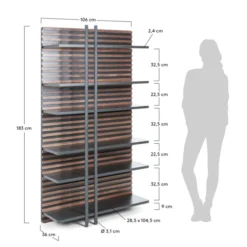 Open Wandrek Mat Grijs 13 Open Wandrek Mat Grijs -BEPUREHOME Winkel laforma mahon open metalen boekenkast 08