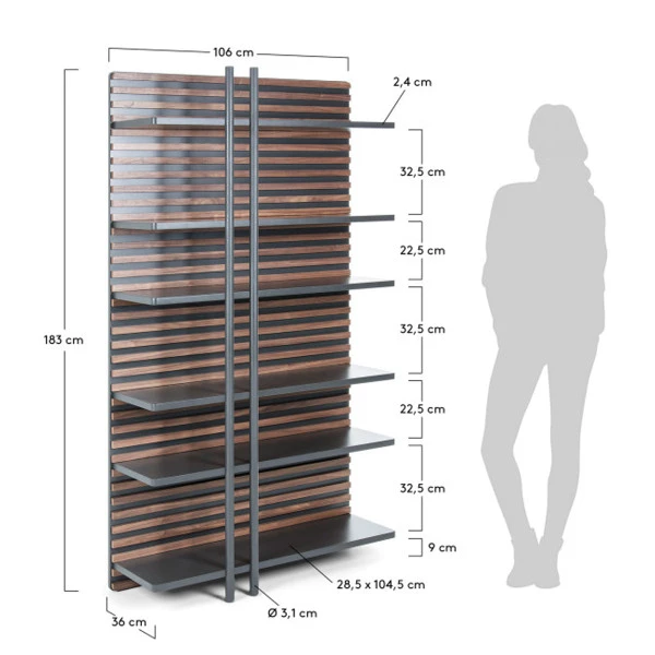 Open Wandrek Mat Grijs 8 Open Wandrek Mat Grijs - Afbeelding 6